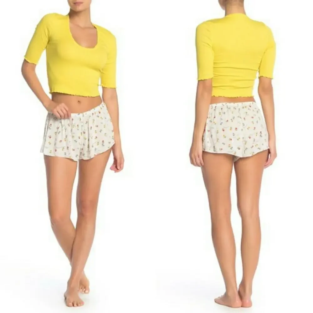 Free People Up Late Crop Top & Shorts Pajamas Size S - Picture 2 of 8